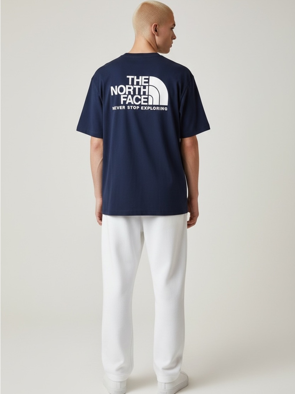 The North Face Men’s Navy Short Sleeve Logo Tee- Small